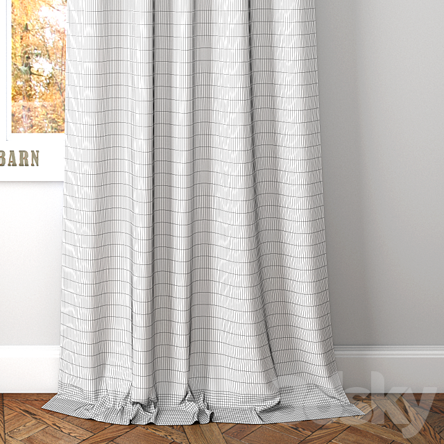 DUPIONI SILK DRAPE-Pottery Barn 3DSMax File - thumbnail 3