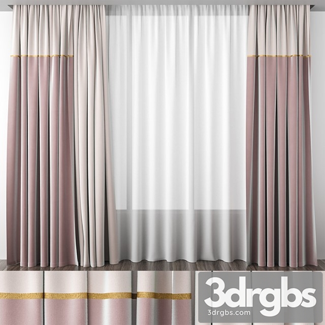 Dusty rose curtains - thumbnail 1