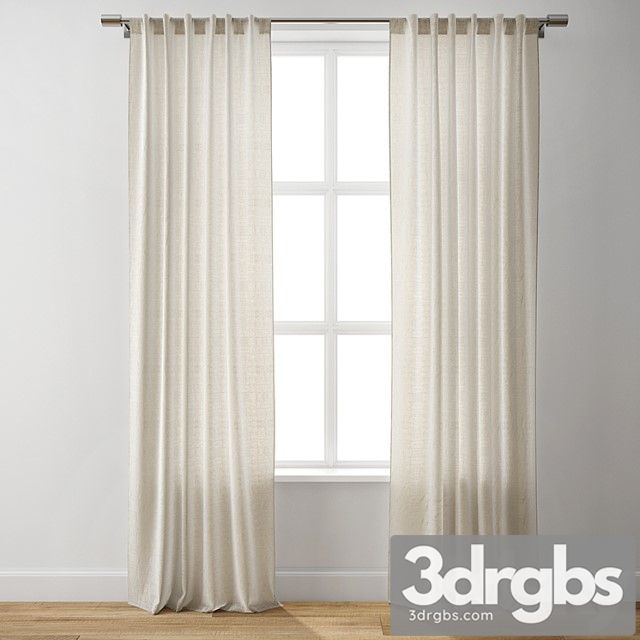 European flax linen curtain – west elm - thumbnail 1