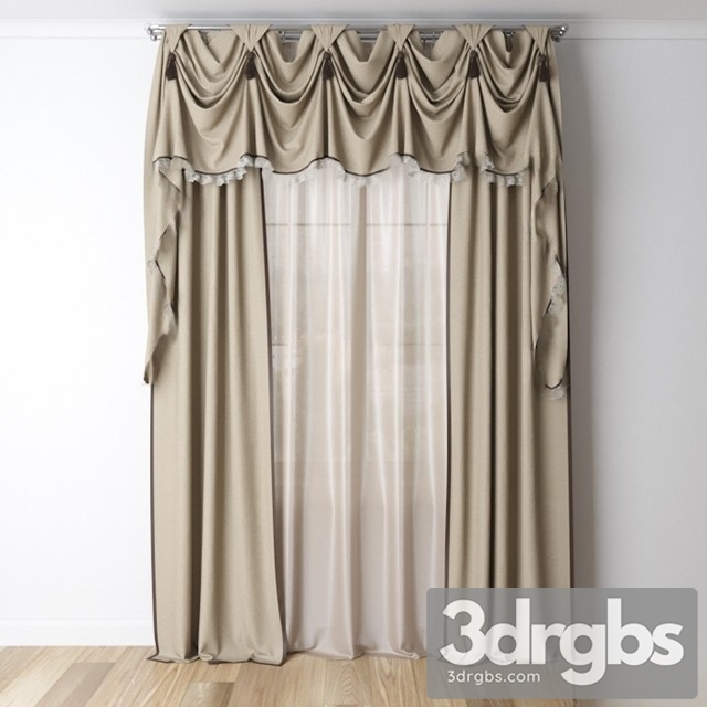 Fabric Curtain 15 3dsmax Download - thumbnail 1