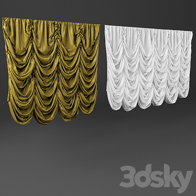 French curtain 3ds Max - thumbnail 1