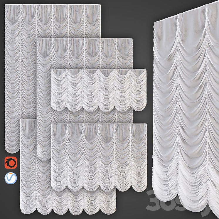 French curtains 3DS Max - thumbnail 1