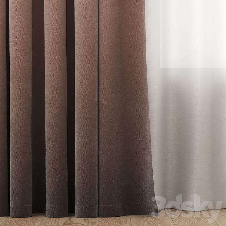 Gradient curtains 1 3DS Max - thumbnail 2