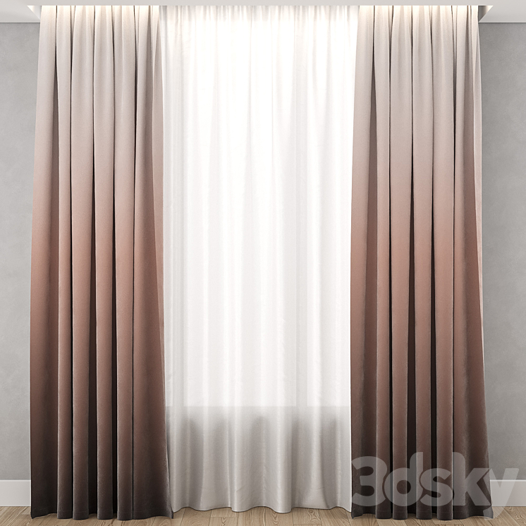 Gradient curtains 1 3DS Max - thumbnail 1