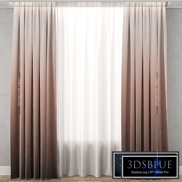 Gradient curtains 1 3DS Max - thumbnail 3