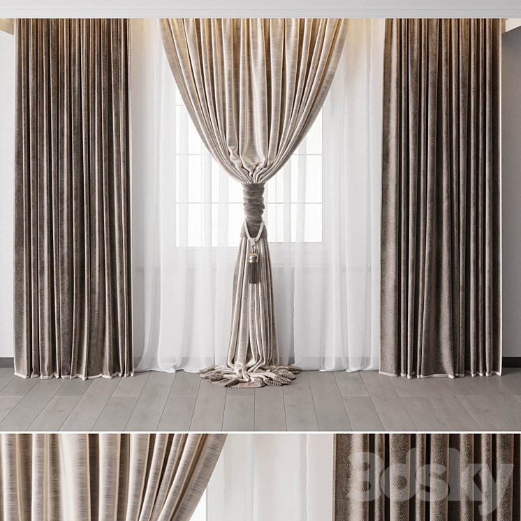 hadi curtain 76 – Classic curtains 3DS Max - thumbnail 1