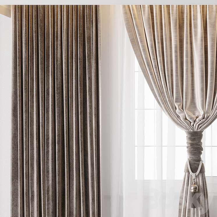 hadi curtain 76 – Classic curtains 3DS Max - thumbnail 2