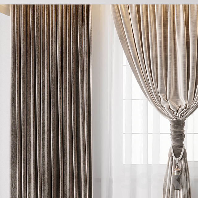 hadi curtain 76 – Classic curtains 3DS Max Model - thumbnail 2