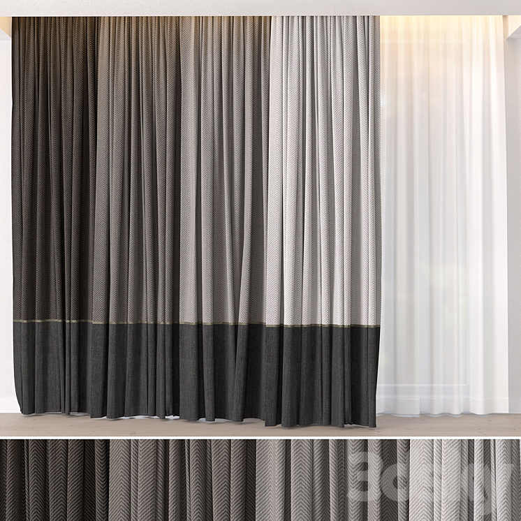 Hadi Curtains 15 3DS Max - thumbnail 1