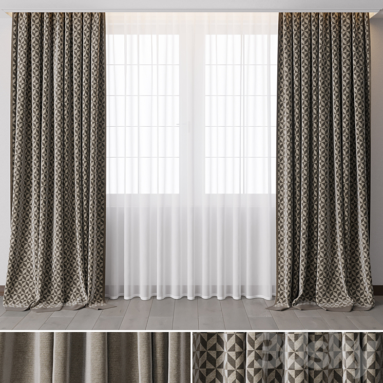 Hadi curtains 42 3DS Max Model - thumbnail 2