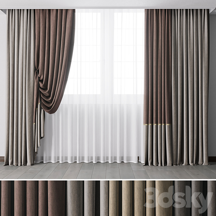 Hadi Curtains 47 3DS Max Model - thumbnail 1