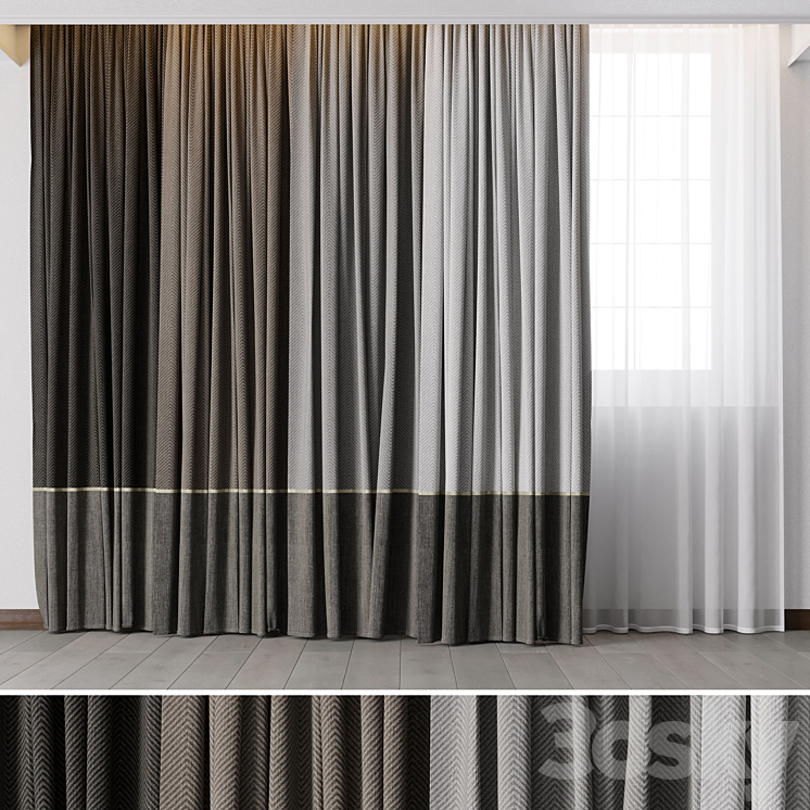 Hadi Curtains 49 3DS Max Model - thumbnail 1