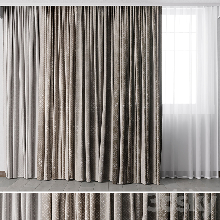 Hadi Curtains 52 3DS Max Model - thumbnail 1