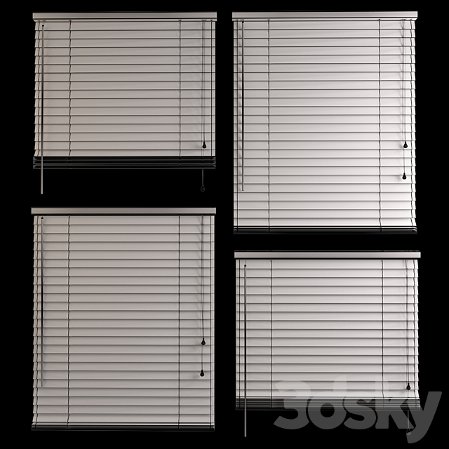 Horizontal bamboo blinds 3DS Max Model - thumbnail 5