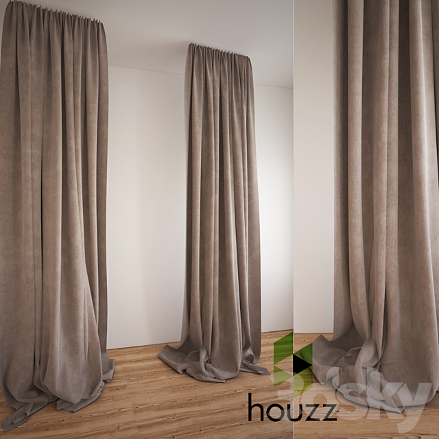 Houzz curtain 3DSMax File - thumbnail 1