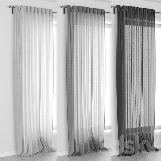 IKEA AINA Curtains 3DSMax File - thumbnail 1