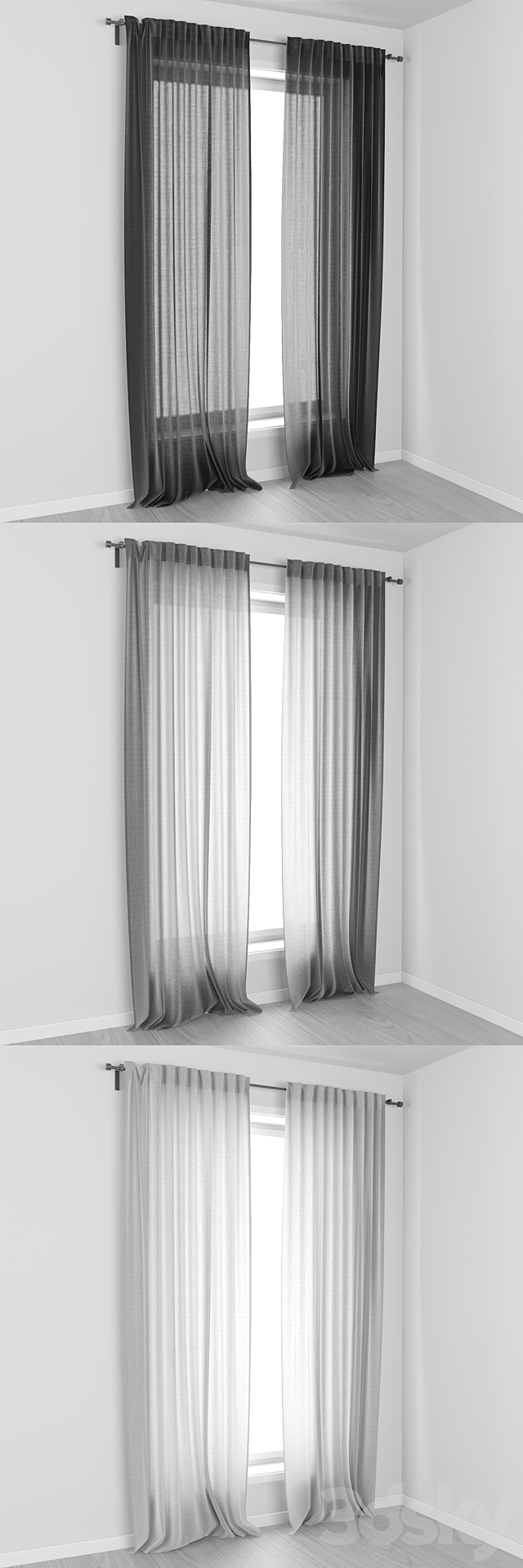 IKEA AINA Curtains 3DSMax File - thumbnail 2