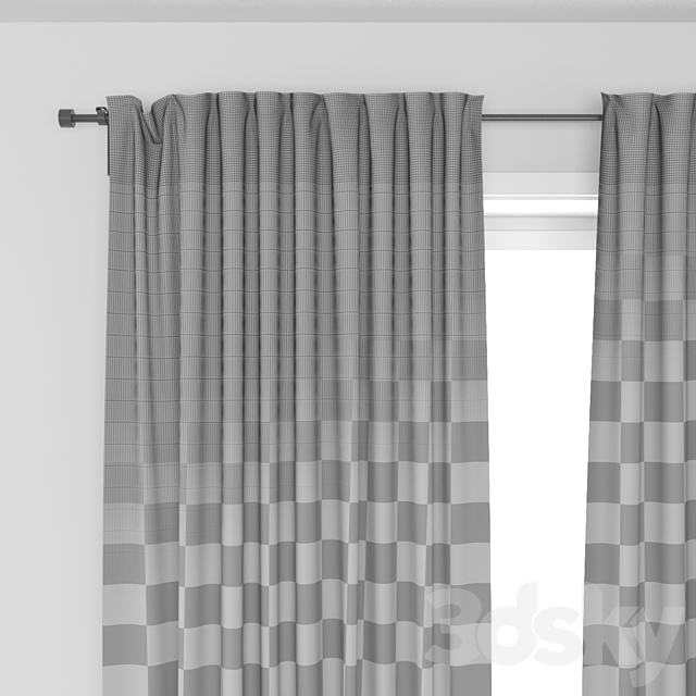 IKEA AINA Curtains 3DSMax File - thumbnail 3