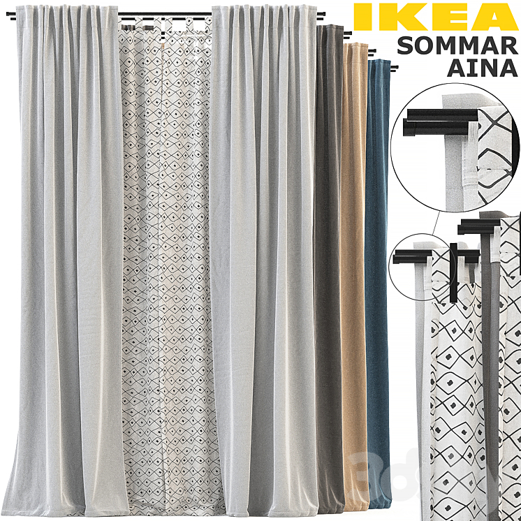 IKEA AINA SOMMAR REKKA 3DS Max - thumbnail 1