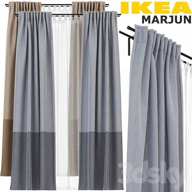 IKEA MARJUN (MARYUN) CURTAIN SET 3DSMax File - thumbnail 1