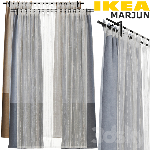 IKEA MARJUN (MARYUN) CURTAIN SET 3DSMax File - thumbnail 2