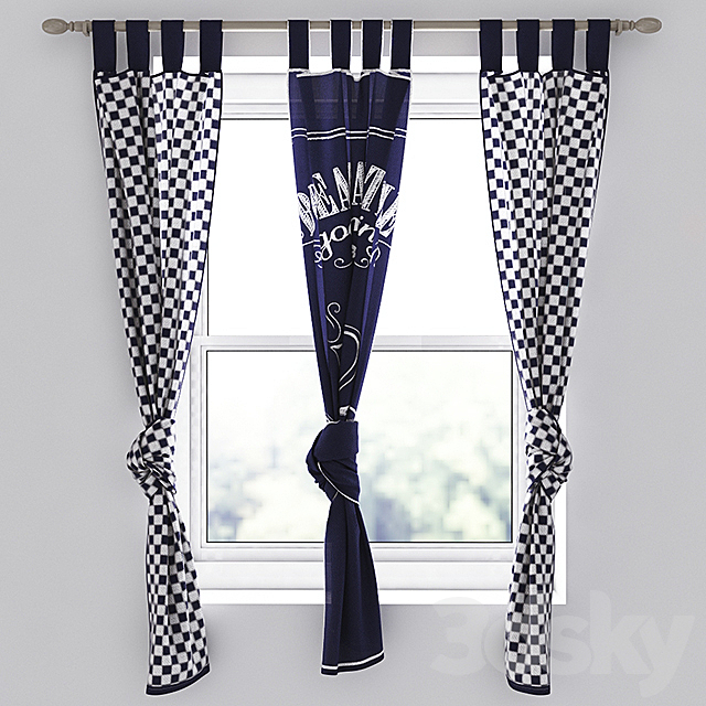 Kitchen curtains 3ds Max - thumbnail 1