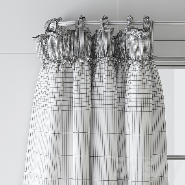 Linen Balloon Drapery Curtains 3DSMax File - thumbnail 7