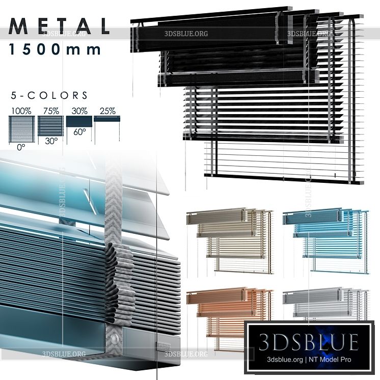 METAL Blind 1500mm 3DS Max - thumbnail 3