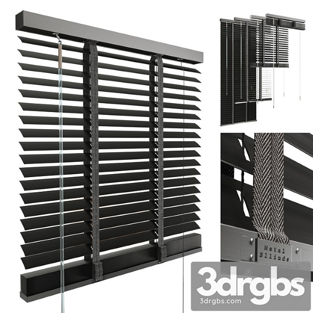 Metal blinds black 600 in 35mm 3dsmax Download - thumbnail 1