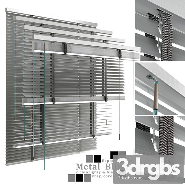 Metal blinds black & gray - thumbnail 1