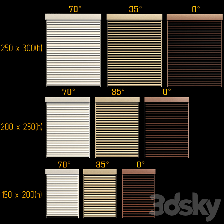 Metal blinds for windows and doors 3DS Max - thumbnail 2