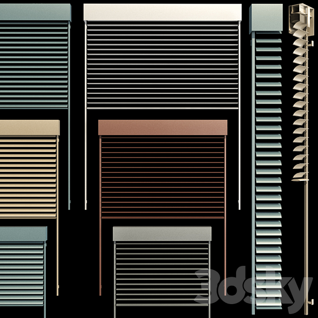 Metal blinds for windows and doors 3DSMax File - thumbnail 3