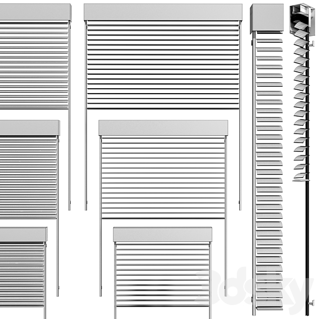 Metal blinds for windows and doors 3DSMax File - thumbnail 5