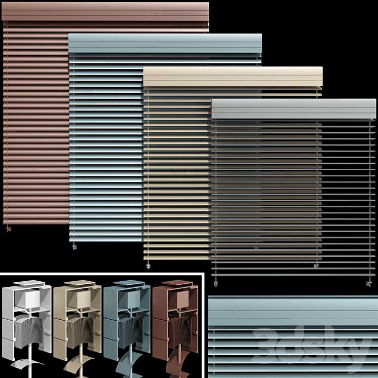 Metal blinds for windows and doors \/ Metal blinds for windows and doors 3DS Max Model - thumbnail 1