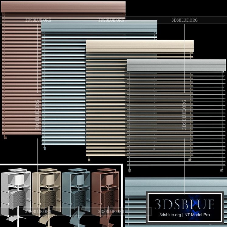 Metal blinds for windows and doors \/ Metal blinds for windows and doors 3DS Max - thumbnail 3