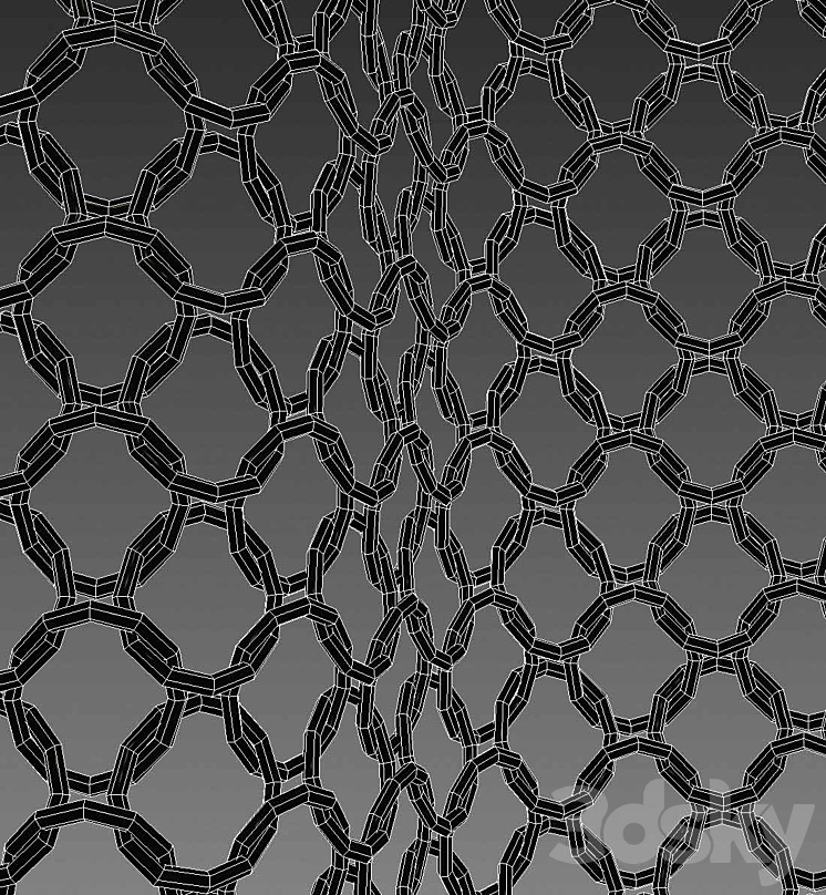 metal chain curtain 3DS Max Model - thumbnail 2