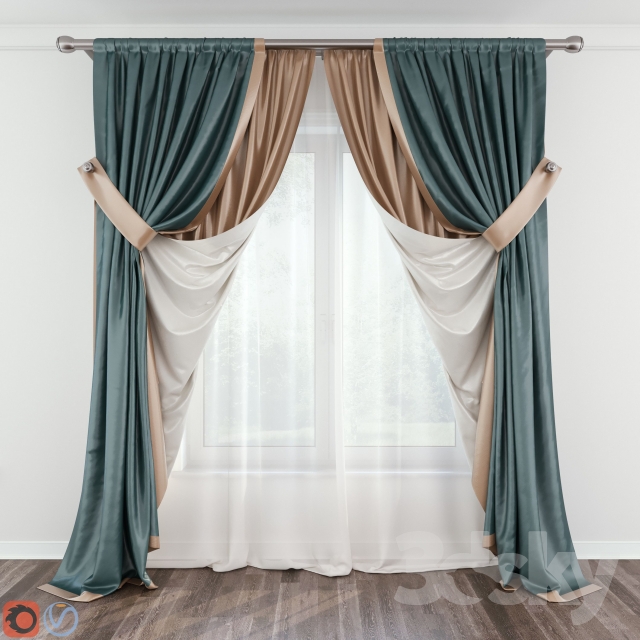 Modern Curtain №8 3DS Max - thumbnail 3