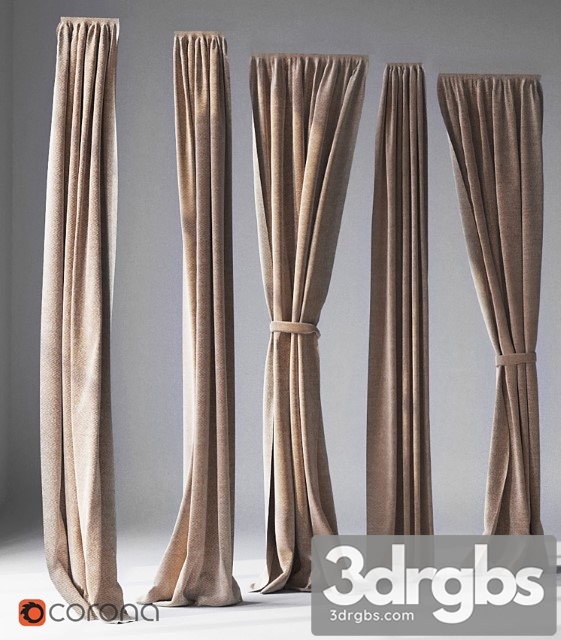 Modern curtain02 3dsmax Download - thumbnail 1