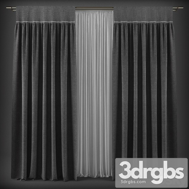 Modern Curtains 235 3dsmax Download - thumbnail 1