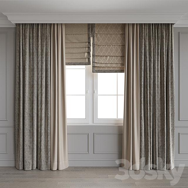 Modern style curtains 11 3DSMax File - thumbnail 2