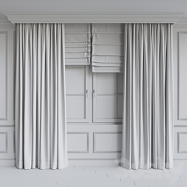 Modern style curtains 11 3DSMax File - thumbnail 4