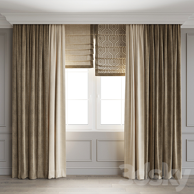 Modern style curtains 7 3DSMax File - thumbnail 3