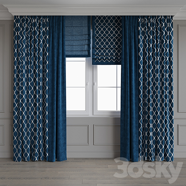 Modern style curtains 9 3DSMax File - thumbnail 4