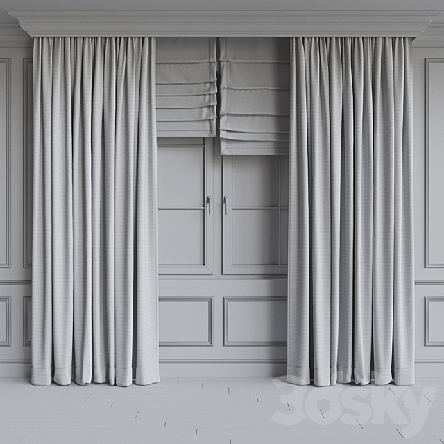 Modern style curtains 9 3DSMax File - thumbnail 5