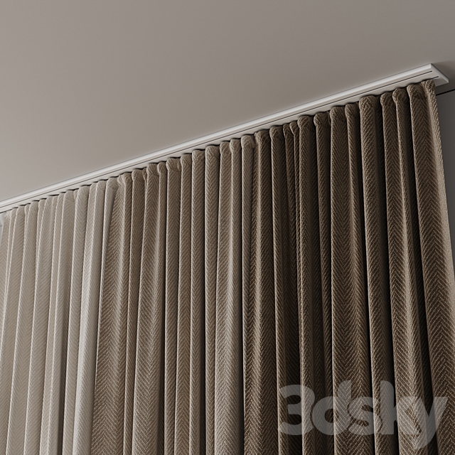 Old Curtain for Interior 117 3DS Max Model - thumbnail 2