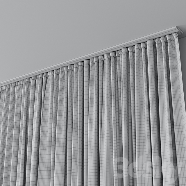 Old Curtain for Interior 117 3DS Max Model - thumbnail 3