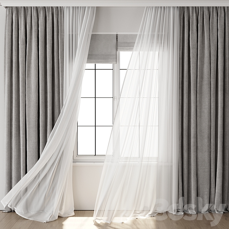Old Curtain for Interior 118 3DS Max Model - thumbnail 2