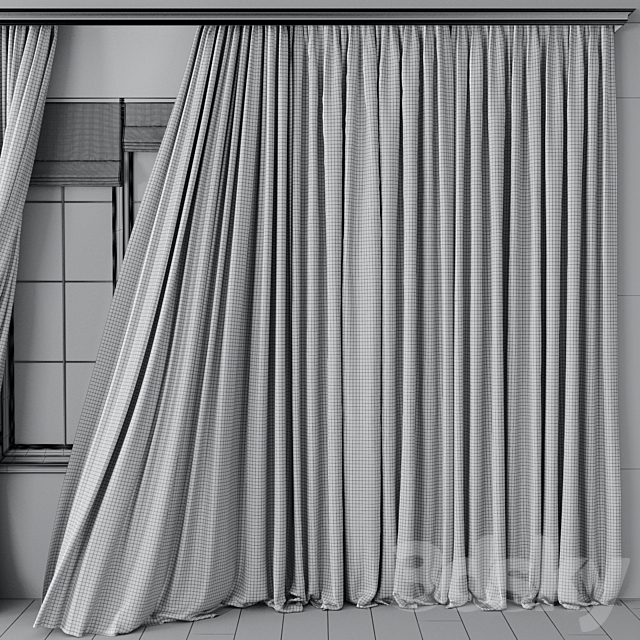 Old Curtain for Interior 118 3DS Max Model - thumbnail 3