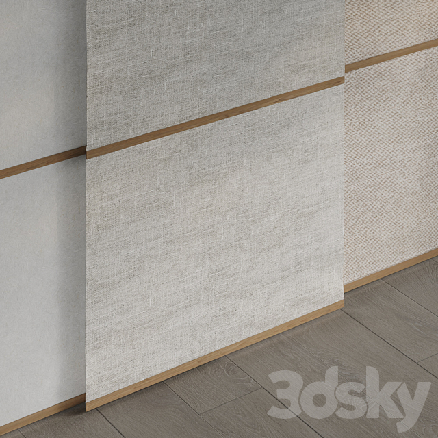 Panel curtains Japanese curtains 2 3DS Max Model - thumbnail 3