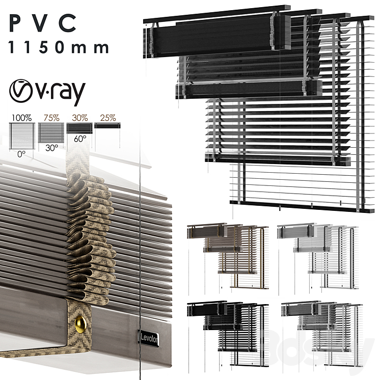 PVC Blind 1150 in 45 mm-Vray 3DS Max Model - thumbnail 1